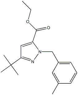  ETHYL 3-TERT-BUTYL-1-(3-METHYLBENZYL)PYRAZOLE-5-CARBOXYLATE