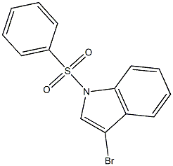 1-PHENYLSULFONYL-3-BROMOINDOLE 结构式