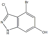 4-BROMO-6-HYDROXY-3-CHLOROINDAZOLE,,结构式