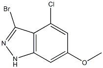 3-BROMO-4-CHLORO-6-METHOXYINDAZOLE Structure