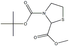 N-BOC-2-THIAZOLIDINECARBOXYLIC ACID METHYL ESTER Structure