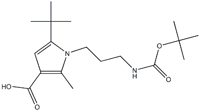 1-(3-(TERT-BUTOXYCARBONYLAMINO)PROPYL)-5-(TERT-BUTYL)-2-METHYLPYRROLE-3-CARBOXYLIC ACID 结构式
