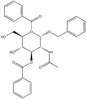 BENZYL 2-ACETAMIDO-3,5-DI-O-BENZOYL-2-DEOXY-ALPHA-D-GLUCOPYRANOSIDE,,结构式