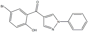 4-(5-BROMO-2-HYDROXYBENZOYL)-1-PHENYLPYRAZOLE 化学構造式