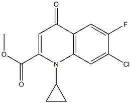 METHYL 7-CHLORO-6-FLUORO-4-OXO-N-CYCLOPROPYL-1,4-DIHYDROQUINOLINE CARBOXYLATE 化学構造式