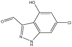 6-CHLORO-4-HYDROXYINDAZOLE-3-CARBOXYALDEHYDE 化学構造式