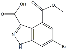 6-BROMO-4-METHOXYCARBONYLINDAZOLE-3-CARBOXYLIC ACID,,结构式