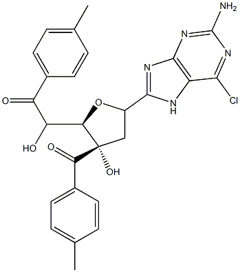 2-AMINO-6-CHLORO-9-(3,5-DI-(P-TOLUOYL)BETA-D-2-DEOXYRIBOFURANOSYL)PURINE
