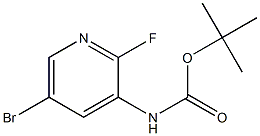(5-Bromo-2-fluoro-pyridin-3-yl)-carbamic acid tert-butyl ester,,结构式