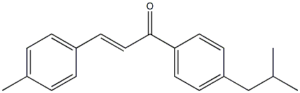 (E)-1-(4-isobutylphenyl)-3-p-tolylprop-2-en-1-one 结构式