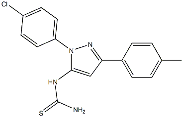 1-(1-(4-chlorophenyl)-3-p-tolyl-1H-pyrazol-5-yl)thiourea 化学構造式