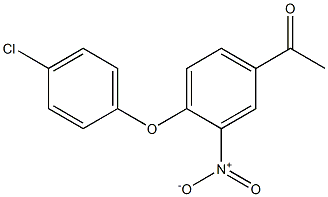 1-(4-(4-chlorophenoxy)-3-nitrophenyl)ethanone Structure