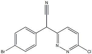 2-(4-bromophenyl)-2-(6-chloropyridazin-3-yl)acetonitrile,,结构式