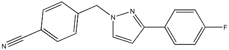 4-((3-(4-fluorophenyl)-1H-pyrazol-1-yl)methyl)benzonitrile Structure