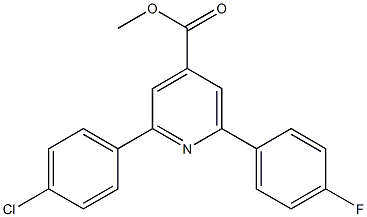 methyl 2-(4-chlorophenyl)-6-(4-fluorophenyl)pyridine-4-carboxylate 结构式