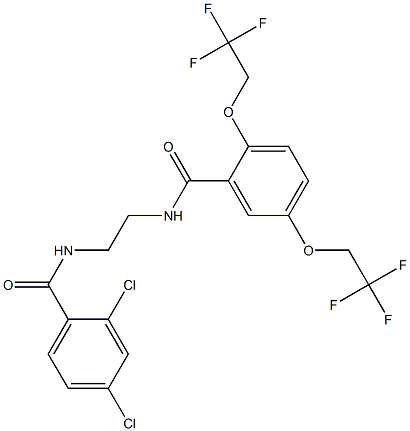 N-[2-[[2,4-dichlorobenzoyl]amino]ethyl]-2,5-bis[2,2,2-trifluoroethoxy]benzenecarboyjimide Structure