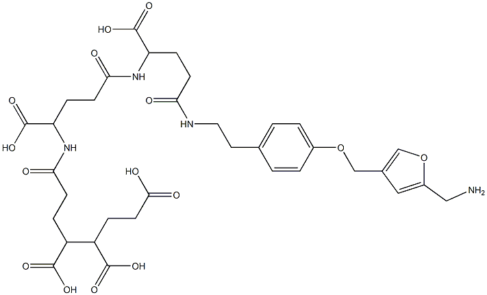  6-[[3-[[3-[2-[4-[[5-(aminomethyl)-3-furyl]methoxy]phenyl]ethylcarbamoyl]-1-carboxy-propyl]carbamoyl]-1-carboxy-propyl]carbamoyl]hexane-1,3,4-tricarboxylic acid