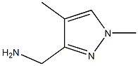 (1,4-Dimethyl-1H-pyrazol-3-yl)methanamine 化学構造式