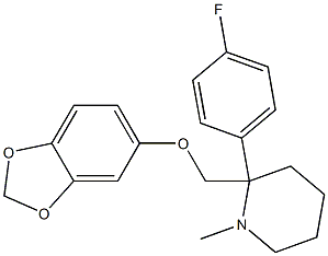 4R-(4-FLUOROPHENYL)-3S-[(3,4-METHYLENEDIOXYPHENOXY)METHYL]-N-METHYLPIPERIDINE,,结构式