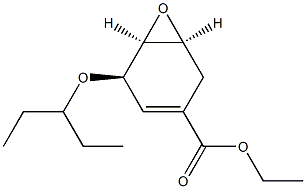 ETHYL (3R,4S,5S)-4,5-EPOXY-3-(1-ETHYL-PROPOXY)-1-CYCLOHEXENE-1- CARBOXYLATE Structure