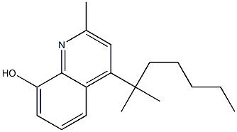 2-METHYL-4-TERT-OCTYL-8-HYDROXYQUINOLINE 化学構造式