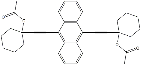 9,10-BIS[2-(1-ACETOXY-1-CYCLOHEXYL)ETHYNYL]ANTHRACENE 结构式