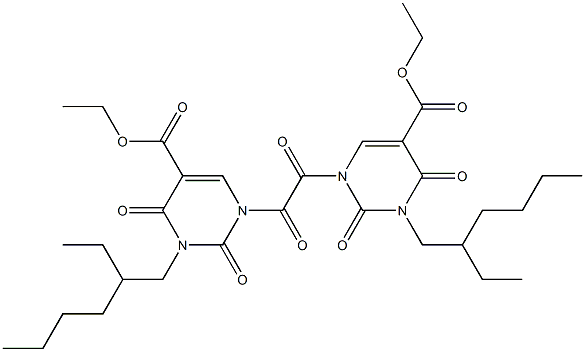 N,N''-OXALYLBIS[3-(2-ETHYLHEXYL)-5-CARBETHOXYURACIL] 结构式