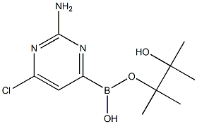 2-AMINO-6-CHLOROPYRIMIDINE-4-BORONIC ACID PINACOL ESTER Structure