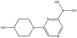 6-(4-HYDROXYPIPERIDIN-1-YL)PYRAZINE-2-BORONIC ACID,,结构式