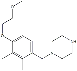 1-[4-(2-METHOXY-ETHOXY)-2,3-DIMETHYL-BENZYL]-3-METHYL-PIPERAZINE Structure