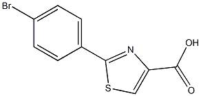 2-(4-BROMOPHENYL)-1,3-THIAZOLE-4-CARBOXYLIC ACID 化学構造式