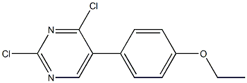 2,4-DICHLORO-5-(4-ETHOXYPHENYL)PYRIMIDINE 化学構造式