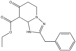 2-BENZYL-7-OXO-1,5,6,7,8,8A-HEXAHYDRO-[1,2,4]TRIAZOLO[1,5-A]PYRIDINE-8-CARBOXYLIC ACID ETHYL ESTER,,结构式