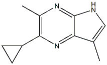 2-CYCLOPROPYL-3,7-DIMETHYL-5H-PYRROLO[2,3-B]PYRAZINE,,结构式