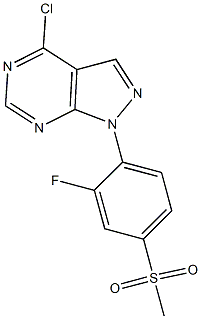 4-CHLORO-1-[2-FLUORO-4-(METHYLSULFONYL)PHENYL]-1H-PYRAZOLO[3,4-D]PYRIMIDINE Structure
