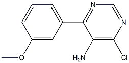 4-CHLORO-6-(3-METHOXYPHENYL)PYRIMIDIN-5-AMINE Structure