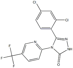 5-(2,4-DICHLORO-PHENYL)-4-(5-TRIFLUOROMETHYL-PYRIDIN-2-YL)-2,4-DIHYDRO-[1,2,4]TRIAZOL-3-ONE 化学構造式