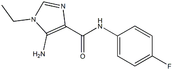 5-AMINO-1-ETHYL-N-(4-FLUOROPHENYL)-1H-IMIDAZOLE-4-CARBOXAMIDE Struktur