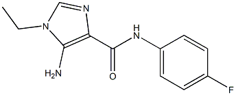 5-AMINO-1-ETHYL-N-(4-FLUOROPHENYL)-1H-IMIDAZOLE-4-CARBOXAMIDE 化学構造式