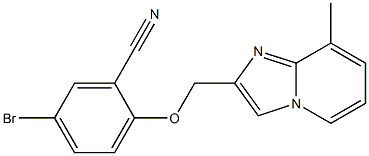 5-BROMO-2-[(8-METHYLIMIDAZO[1,2-A]PYRIDIN-2-YL)METHOXY]BENZONITRILE Structure
