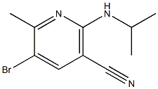 5-BROMO-2-ISOPROPYLAMINO-6-METHYL-NICOTINONITRILE 化学構造式