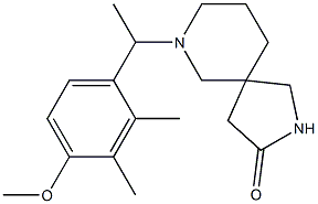 7-[1-(4-METHOXY-2,3-DIMETHYLPHENYL)ETHYL]-2,7-DIAZASPIRO[4.5]DECAN-3-ONE Structure