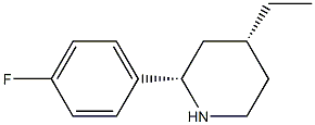 CIS--4-ETHYL-2-(4-FLUOROPHENYL)PIPERIDINE Structure