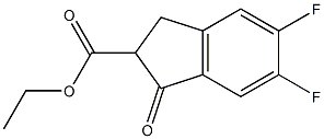 ETHYL 5,6-DIFLUORO-1-OXOINDANE-2-CARBOXYLATE 结构式