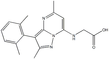 N-[3-(2,6-DIMETHYLPHENYL)-2,5-DIMETHYLPYRAZOLO[1,5-A]PYRIMIDIN-7-YL]GLYCINE Structure