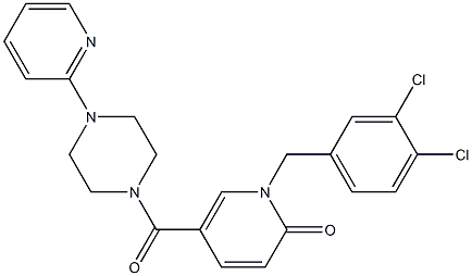 1-(3,4-dichlorobenzyl)-5-{[4-(2-pyridinyl)piperazino]carbonyl}-2(1H)-pyridinone