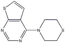 4-(1,4-thiazinan-4-yl)thieno[2,3-d]pyrimidine,,结构式