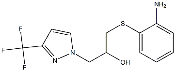 1-[(2-aminophenyl)thio]-3-[3-(trifluoromethyl)-1H-pyrazol-1-yl]propan-2-ol 结构式