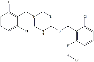 3-(2-chloro-6-fluorobenzyl)-6-[(2-chloro-6-fluorobenzyl)thio]-1,2,3,4-tetrahydro-1,3,5-triazine hydrobromide