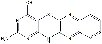 2-amino-12H-pyrimido[4',5':5,6][1,4]thiazino[2,3-b]quinoxalin-4-ol,,结构式